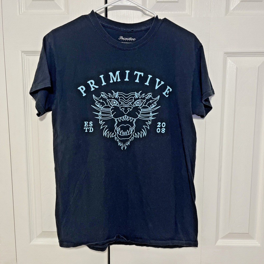 Primitive Skate Board Mens T-shirt Medium Black Short Sleeve‎ VTG Y2K Skater
